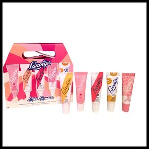 Lanolips Little Luxuries Mini Lip Balm Set 5 Flavors Hydrating Gift Glazed Donut